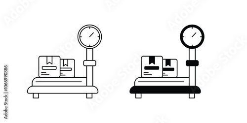 measurement set icon with white background vector stock illustration