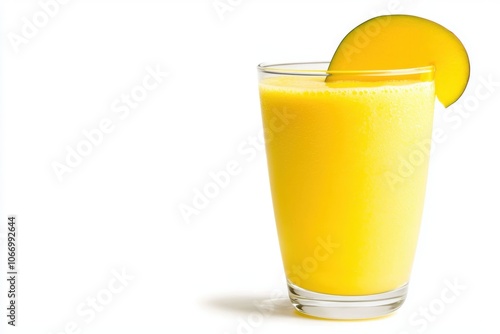 Stylized 3D Illustration of Mango Smoothie