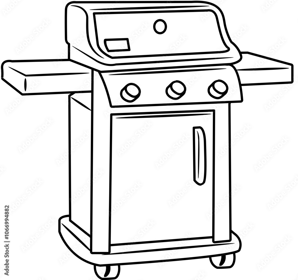 Barbeque Doodle elemen coloring page cartoon illustration Barbeque Doodle elemen coloring page cartoon illustration