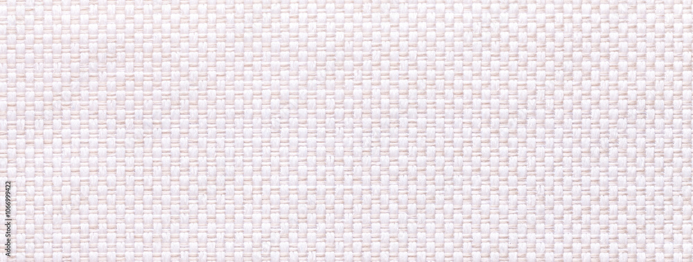 Texture white color background from woven textile material with wicker pattern, macro. Structure of vintage fabric Texture white color background from woven textile material with wicker pattern, macro. Structure of vintage fabric