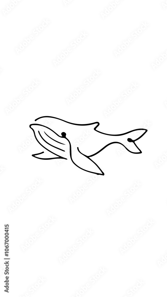Obraz premium ballena dibujo
