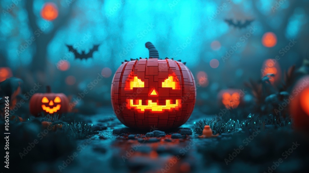 Enchanted Garden with Luminous Creatures Enchanted Garden with Luminous Creatures
