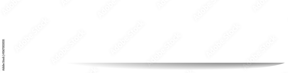White paper rectangle and shadow, banners, icon, label
