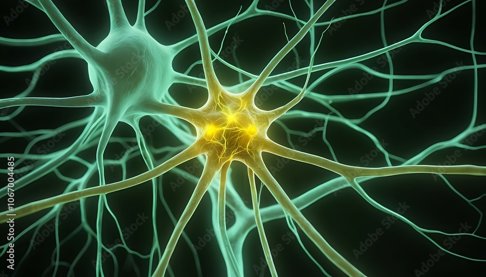 Neuron Glow: A Spectrum of Green and Yellow, Ai generated Images Neuron Glow: A Spectrum of Green and Yellow, Ai generated Images