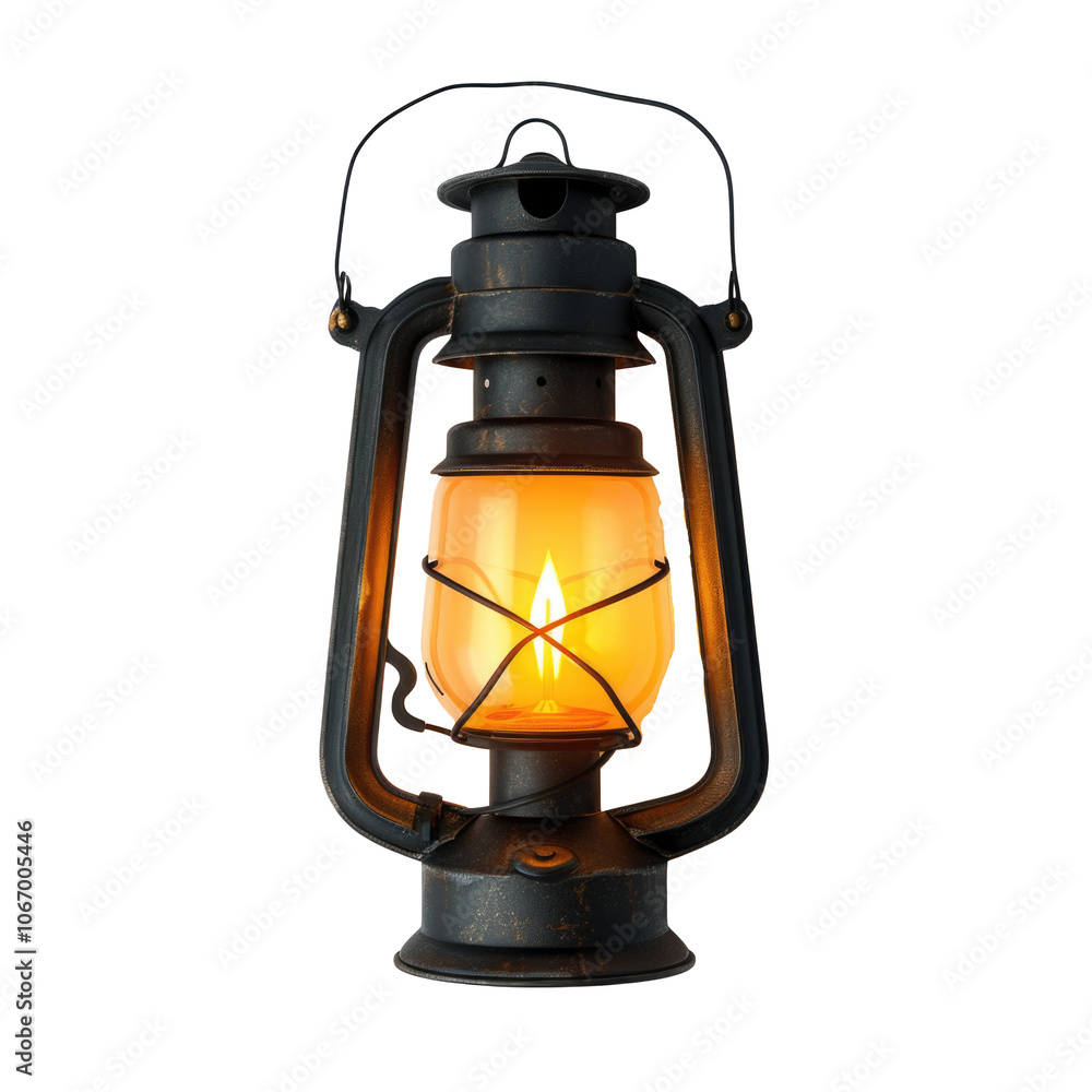 Overhead photo of realistic Cosy lit lantern Overhead photo of realistic Cosy lit lantern