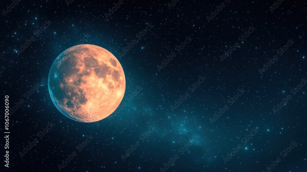 Futuristic Moon Harvest Under a Starry Sky Futuristic Moon Harvest Under a Starry Sky