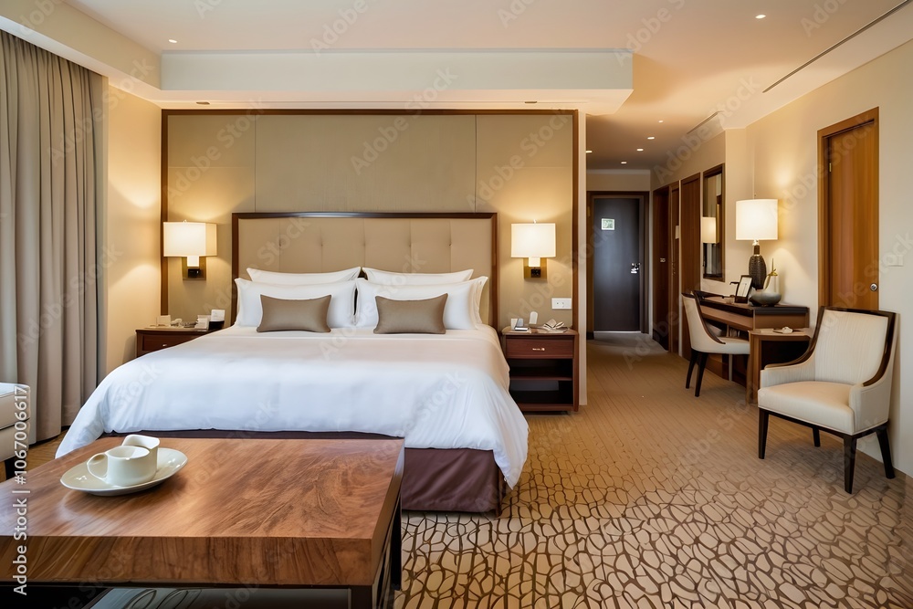 Luxurious hotel room interior design. Luxurious hotel room interior design.