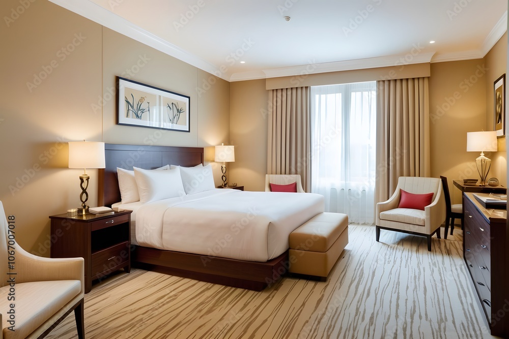 Luxurious hotel room interior design. Luxurious hotel room interior design.