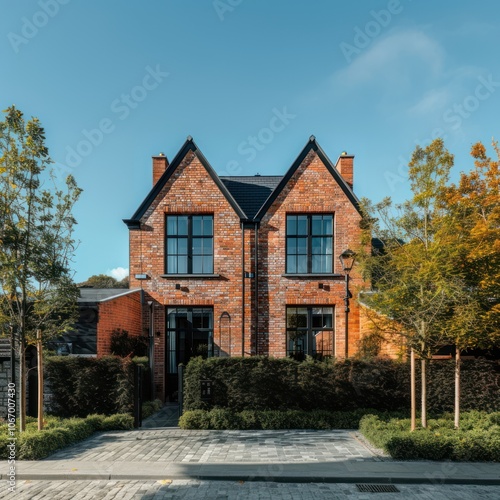 Townhouse architecture building housing.