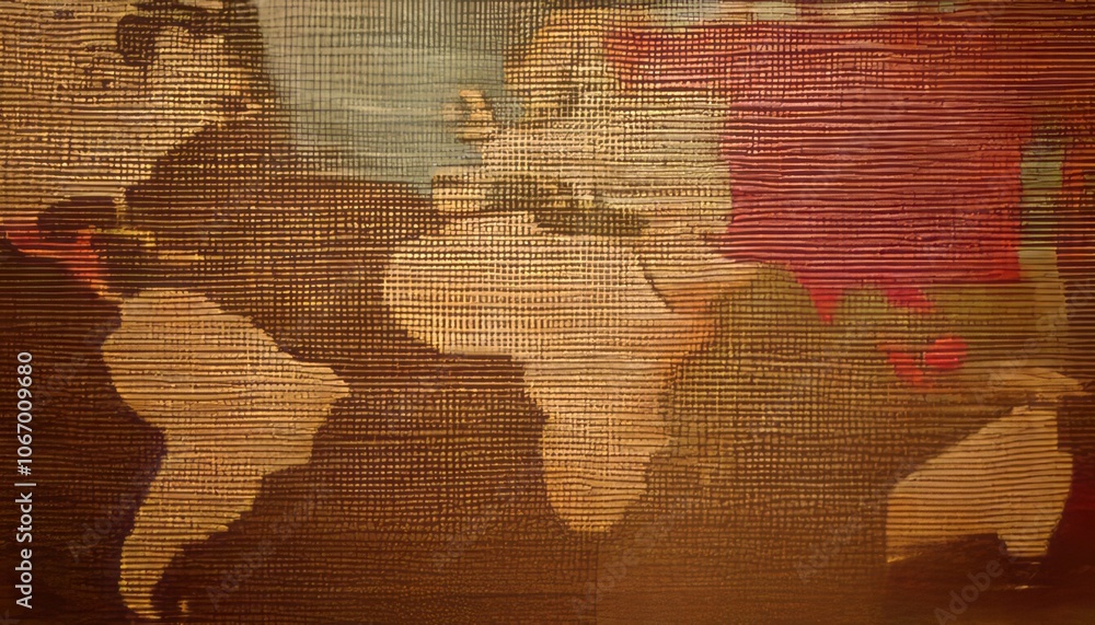 Fototapeta premium Fabric texture background made of recycled material.