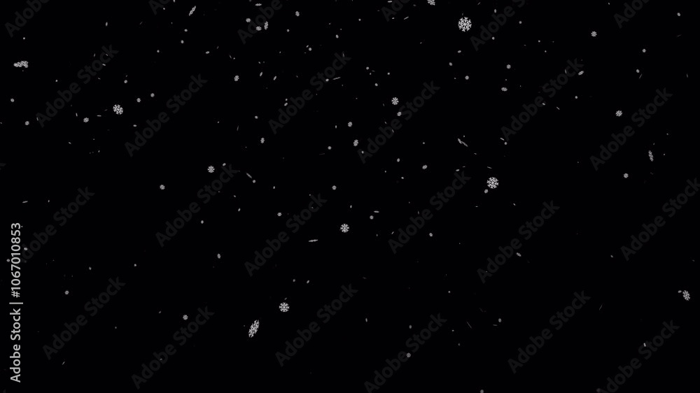 Vidéo Stock Winter snowfall, snow animation, seamless loop. Isolated ...