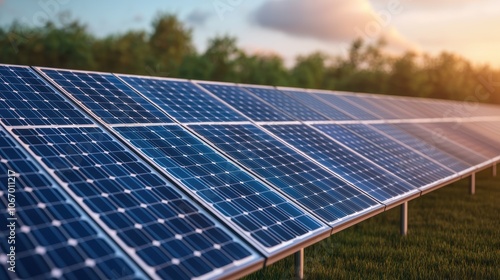 Solar Panel Installation Timelapse in Natural Setting photo