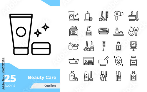 Beauty Care Outline Icons