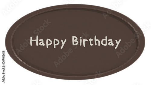 Happy Birthday Chocolate Plate, Chocolate, Chocolate Plate, Birthday Cake Topping