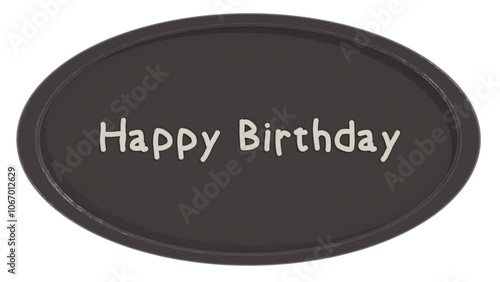 Happy Birthday Chocolate Plate, Dark Chocolate, Chocolate Plate, Birthday Cake Topping