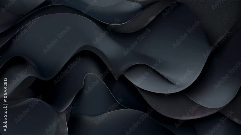 sleek black matte wavy 3D background with motion effect sleek black matte wavy 3D background with motion effect
