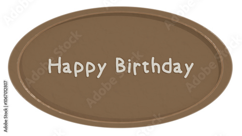 Happy Birthday Chocolate Plate, High Milk Chocolate, Chocolate Plate, Birthday Cake Topping