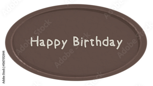 Happy Birthday Chocolate Plate, Milk Chocolate, Chocolate Plate, Birthday Cake Topping