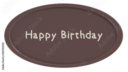 Happy Birthday Chocolate Plate, Milk Chocolate, Chocolate Plate, Birthday Cake Topping