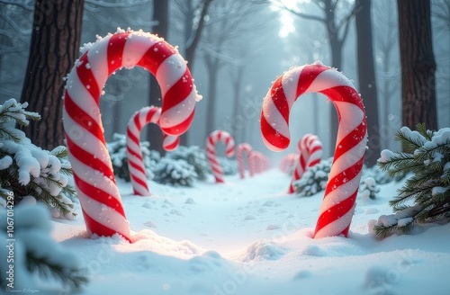 Wallpaper Mural Christmas candy canes. Torontodigital.ca