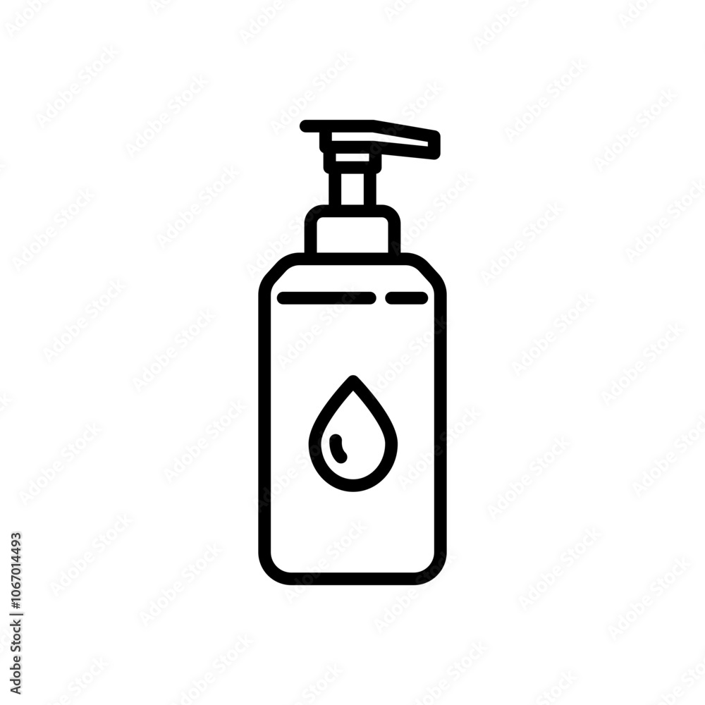 facial cleanser icon vector, line style icon facial cleanser icon vector, line style icon