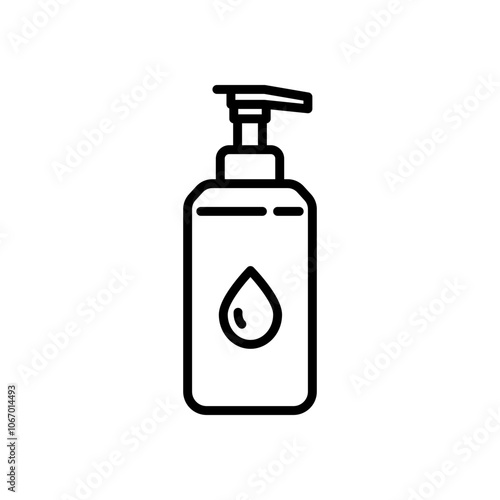facial cleanser icon vector, line style icon
