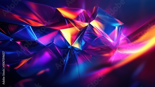 colorful deatailed shape. Dynamic futuristic background.