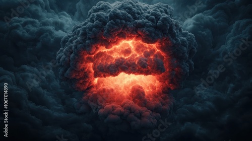 Wallpaper Mural Towering Mushroom Cloud After Explosion Torontodigital.ca