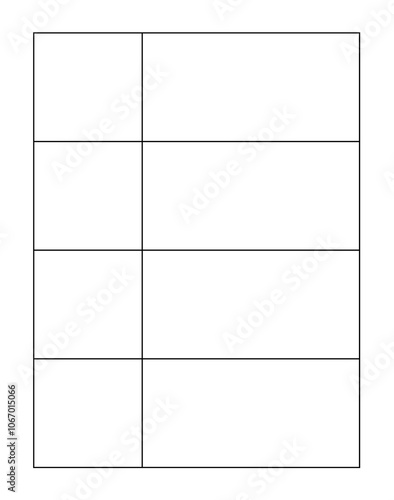 Simple Empty Grid for Content Organization or Planning. Illustration 