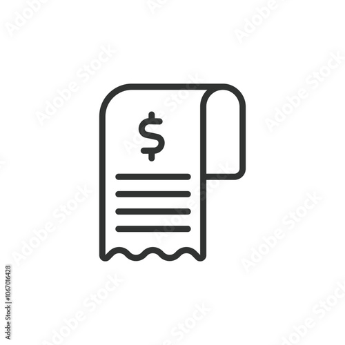 Payment Bill, icon in line design. Payment, bill, invoice, receipt, pay, transaction, finance on white background vector. Payment Bill editable stroke icon