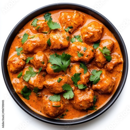 Vibrant Butter Chicken Plate Illustration