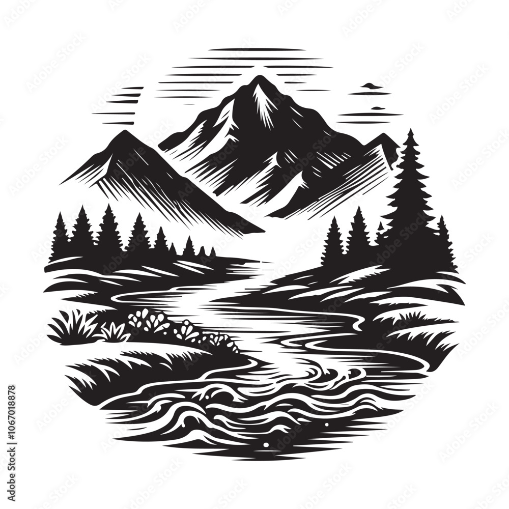 River Silhouette Vector Art, Icons, and Graphics River Silhouette Vector Art, Icons, and Graphics
