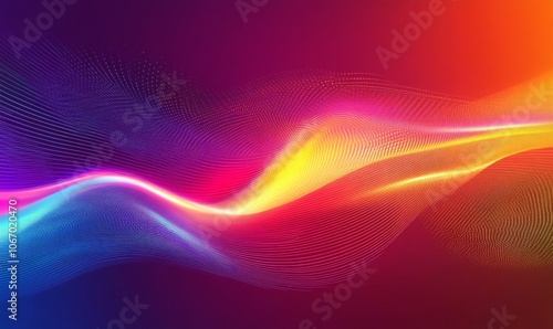 Creative colorful abstract background with light lines