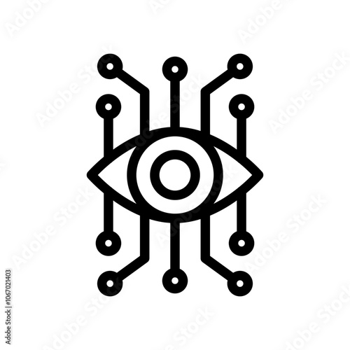 Icon Line spy system. Outline style.