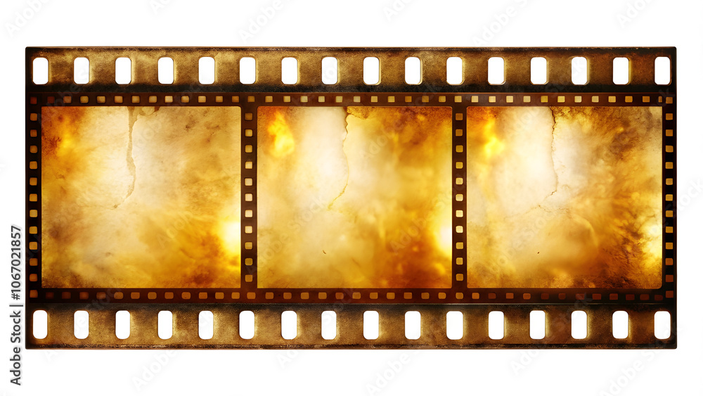White Background with Realistic Film Strip Edges and Yellowing. Perfect for: film screenings, classic movie nights, art events White Background with Realistic Film Strip Edges and Yellowing. Perfect for: film screenings, classic movie nights, art events