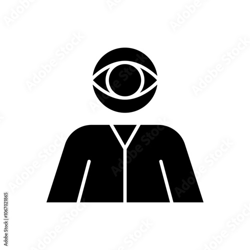 Icon Glyph spy man. Solid style.