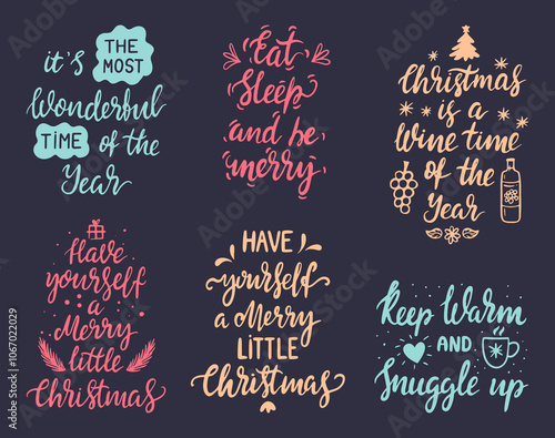 Merry Christmas lettering in a dark background