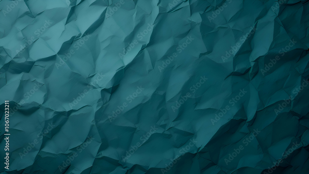 Obraz premium crumpled green paper texture