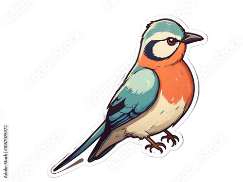 Sticker of birds png file  photo