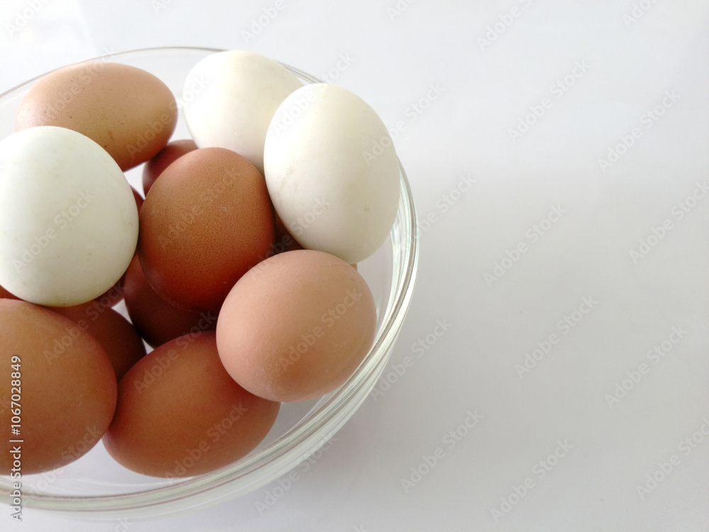 Boiled eggs in a clear cup Boiled eggs in a clear cup