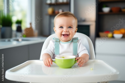 Happy baby smiling.