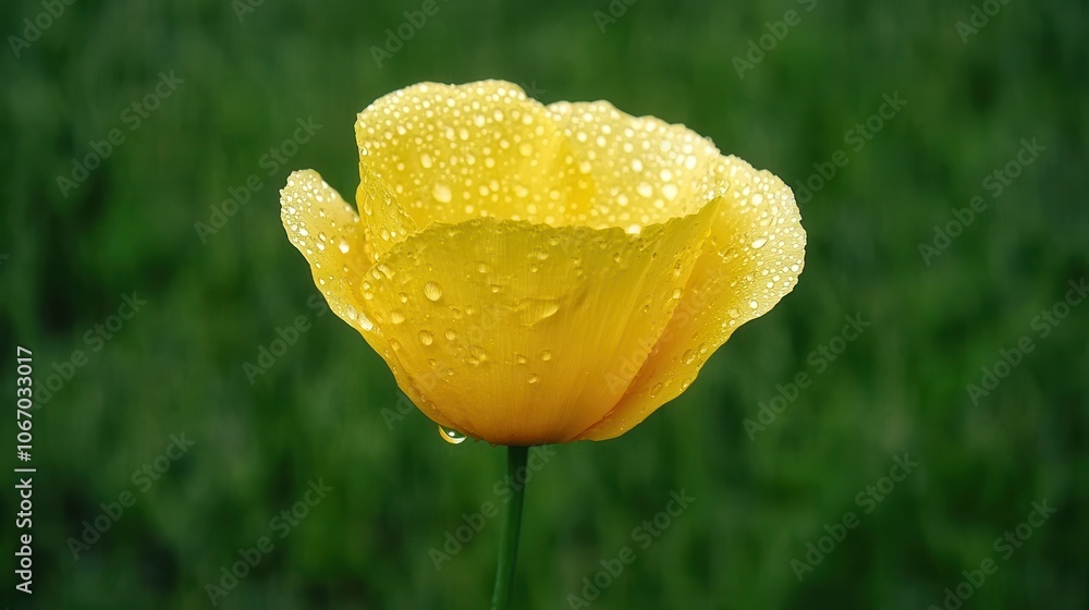 Nourish your senses with the vibrant beauty of a dew-kissed yellow flower in nature Nourish your senses with the vibrant beauty of a dew-kissed yellow flower in nature