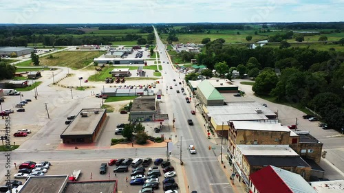 Aerial scene of Wingham, Ontario, Canada 4K photo