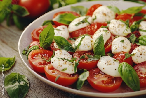 Fresh Caprese Salad with Tomatoes and Basil