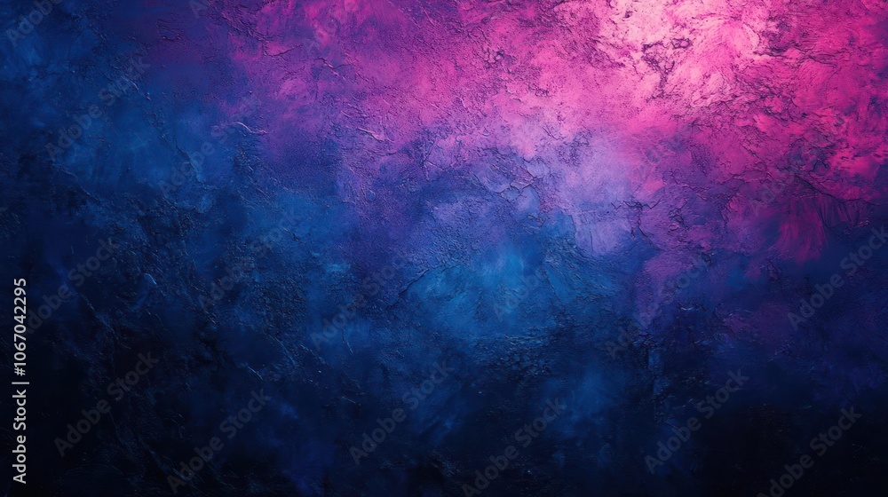 Fototapeta premium A beautiful and abstract cosmic art piece featuring a starry night sky with swirling patterns of purple, blue, pink and black colors.