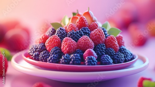 Elegant dessert of fresh berries artfully arranged perfect for catering events or celebratory gatherings