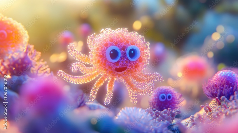 Live marine dinoflagellates displayed in selective focus showcasing their unique cellular structures and vibrant colors Live marine dinoflagellates displayed in selective focus showcasing their unique cellular structures and vibrant colors