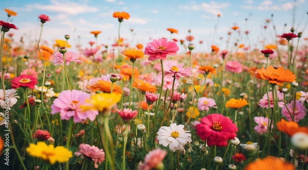 field of flowers, flowers in the field, colored flowers under the sky, colored flowers, flowers field field of flowers, flowers in the field, colored flowers under the sky, colored flowers, flowers field