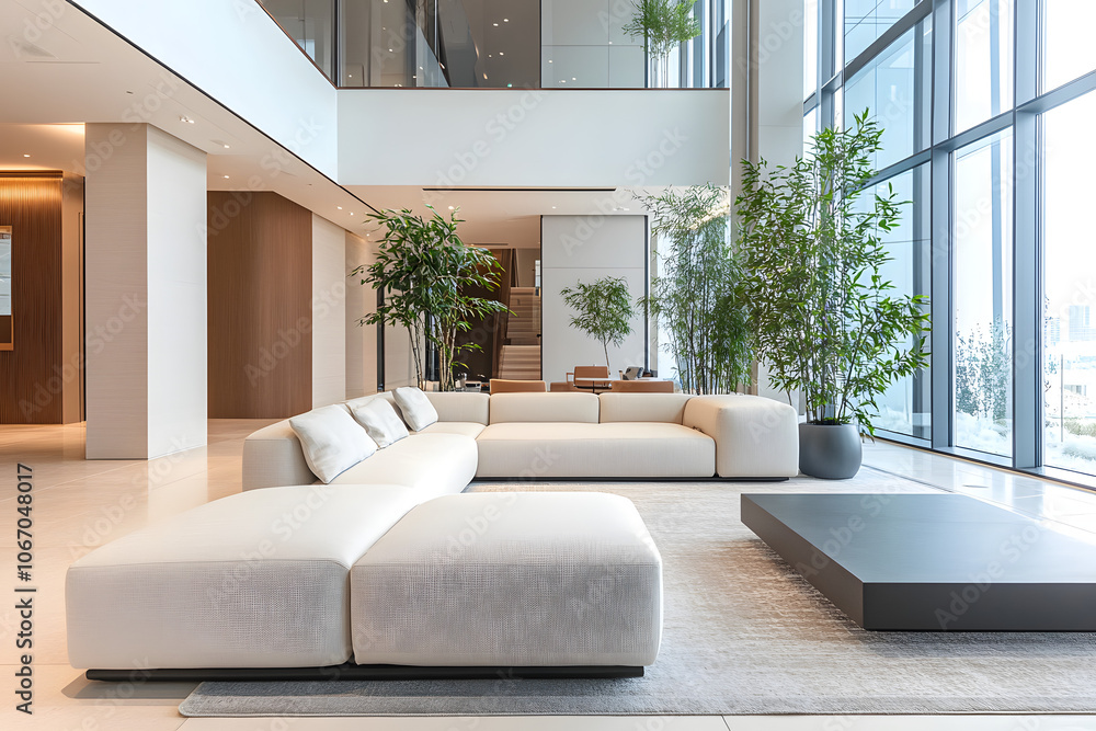 Spacious Modern Lounge in Open Space with Natural Lighting Spacious Modern Lounge in Open Space with Natural Lighting