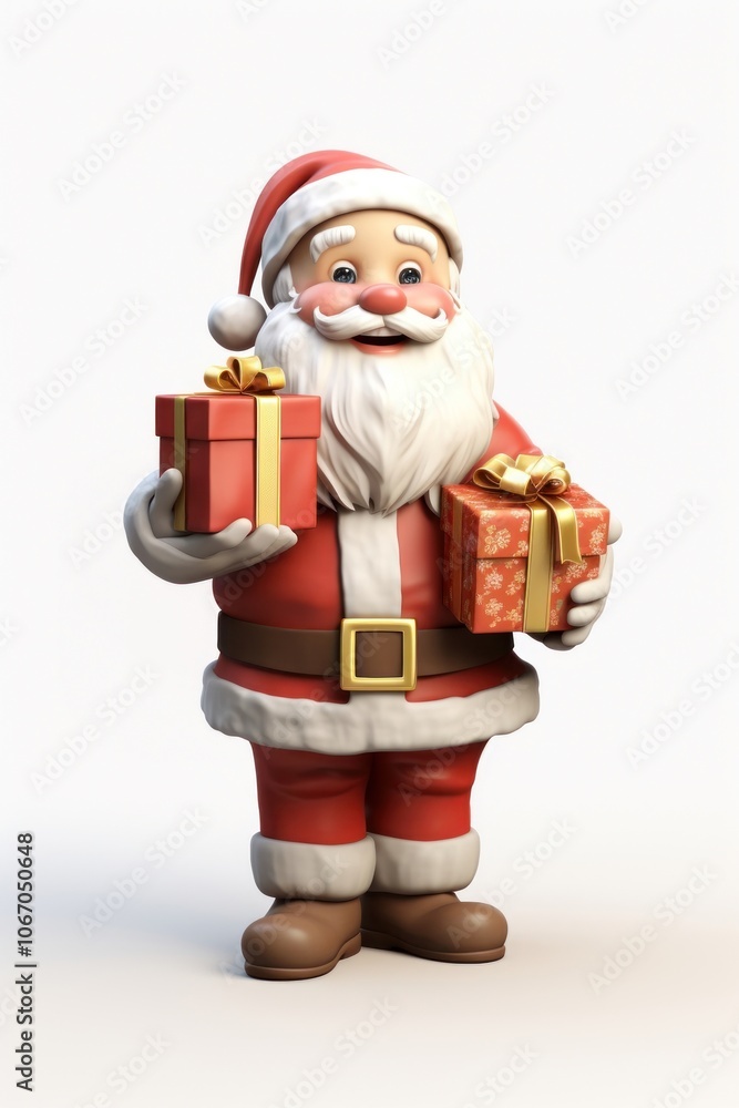 Santa claus christmas cartoon white background. Santa claus christmas cartoon white background.